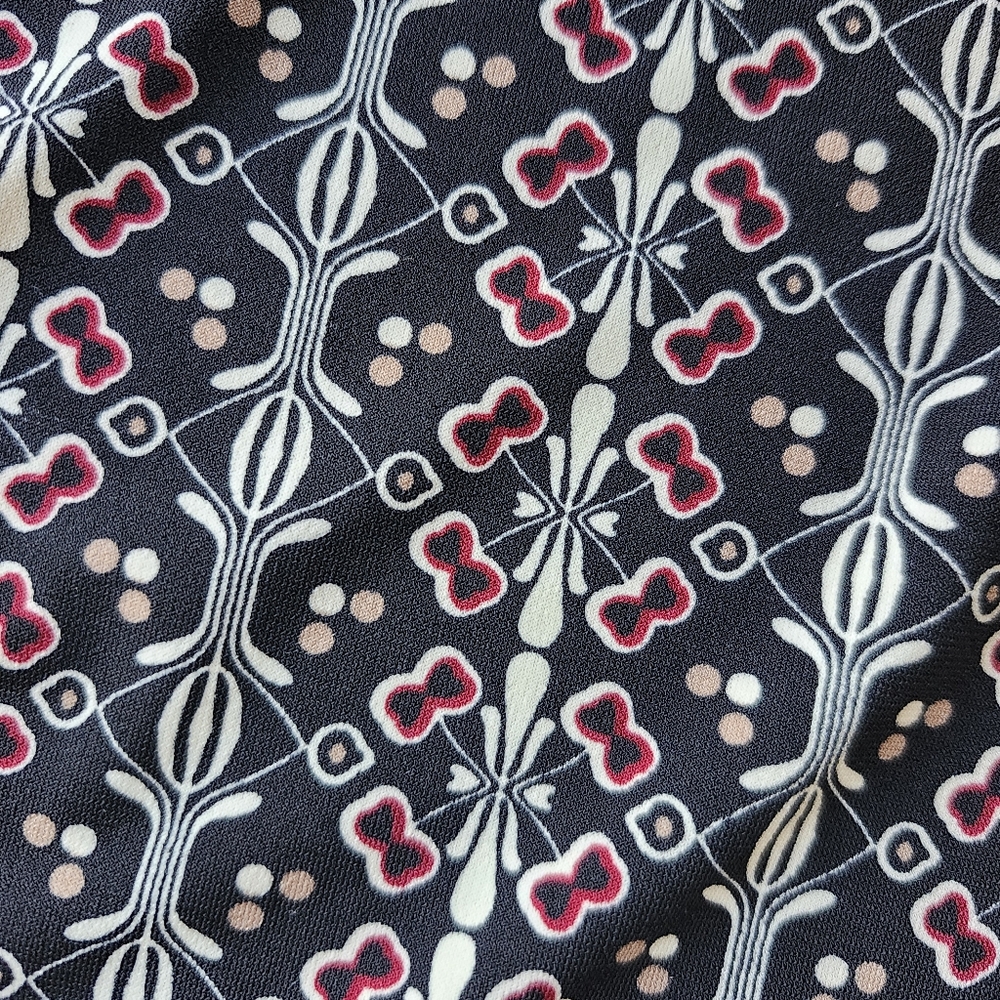 Max Studio XS Boat Neck Sheath Dress Stretch Geometric Print Knit Work - Picture 3 of 4